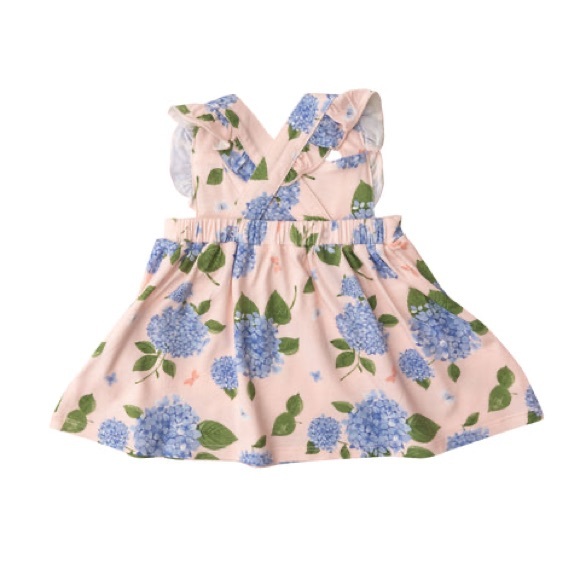 🆕 Angel Dear Hydrangea Bamboo Pinafore Top & Bloomer Set Size 12-18M G12 - Picture 7 of 8